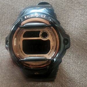 Casio Baby-G Black and Rose Gold Smartwatch